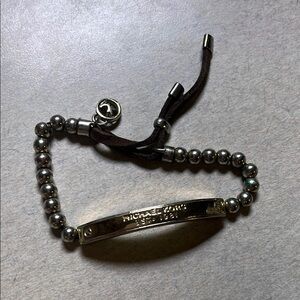 Michael Kors Silver and Brown Chain-Link Jewelry